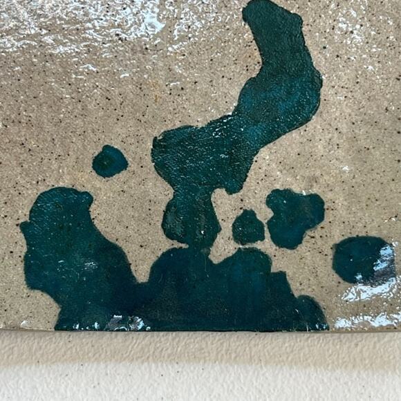 Studio Art Trinket Tray Large Square 8 x 7.5" Stoneware Signed Timber Bailey - Picture 3 of 8